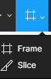 Top Toolbar Frame, Slice Menu